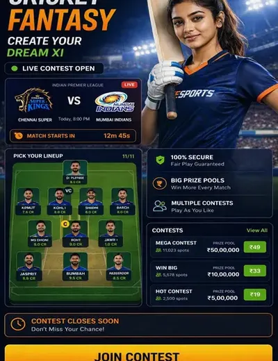 Chanel777 (chanel) fantasy cricket & matchday visual 3
